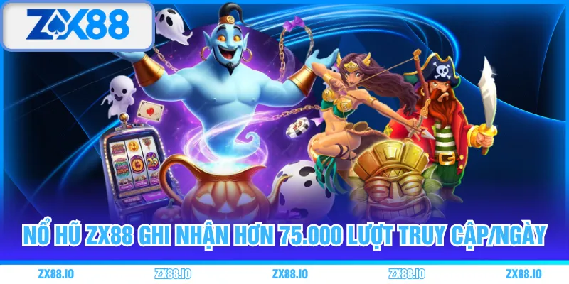Nổ Hũ ZX88 ghi nhận hơn 75.000 lượt truy cập/ngày